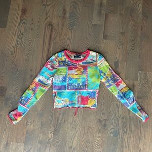 summer long sleeve crop (cut out back)
